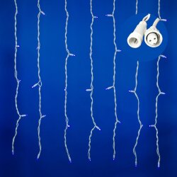 ULD-C2030-240-TWK BLUE IP67 Занавес светодиодный с эффектом мерцания, 3х2м, Соединяемый, 240 светодиодов, Синий свет, Провод белый.