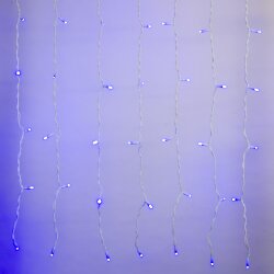 ULD-C2030-240-TWK BLUE IP67 Занавес светодиодный с эффектом мерцания, 3х2м, Соединяемый, 240 светодиодов, Синий свет, Провод белый.