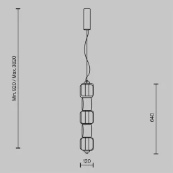 Подвесной светильник Ritmo 3000К 13Вт (Хром)