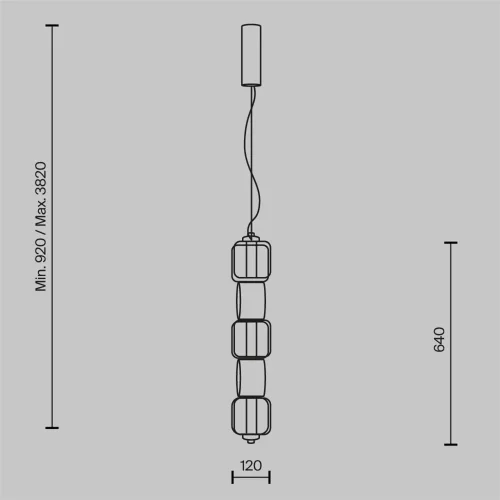 Подвесной светильник Ритмо / Ritmo 3000К 13Вт (Хром) MOD381PL-L30CH3K - фото 6