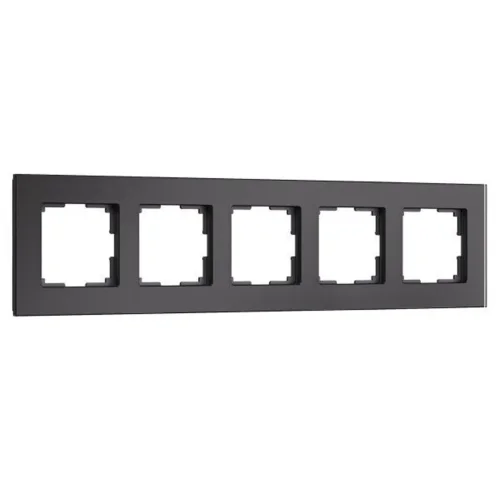 Рамка из стекла на 5 постов Senso черный soft-touch W0053108 - фото 4