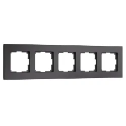 Рамка из стекла на 5 постов Senso черный soft-touch W0053108
