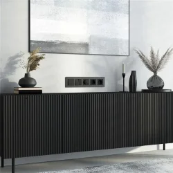 Рамка из стекла на 5 постов Senso черный soft-touch W0053108