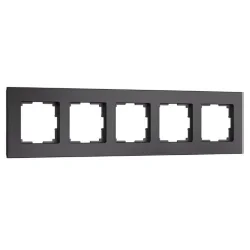 Рамка из стекла на 5 постов Senso черный soft-touch W0053108