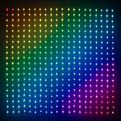 Гирлянда Управляемая Разноцветная 2м DMX 12В, Диаметр Шарика 23мм, 20 LED, Провод Прозрачный ПВХ, IP65