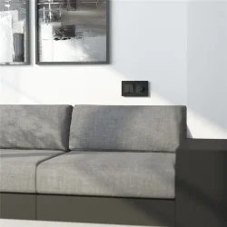 Рамка из металла на 2 поста АluMax черный алюминий W0023508