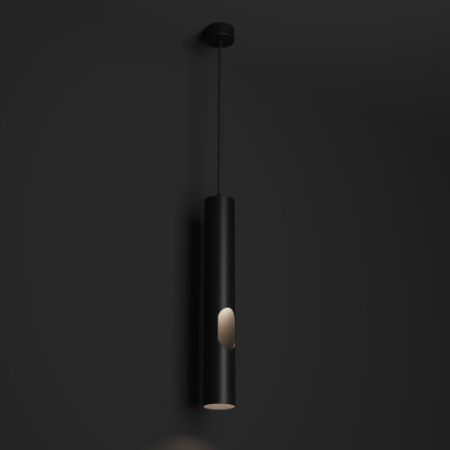 DK4045-BK Подвесной светильник, с декоративным вырезом, IP 20, до 15 Вт, LED, GU10, черный, алюминий. Фото 3