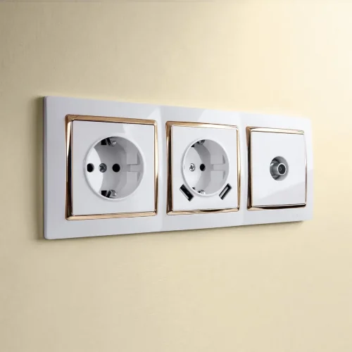 ТВ-розетка проходная (белый) W1184001 - фото 3