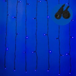 ULD-C2030-240-TBK BLUE IP67 Занавес светодиодный с эффектом мерцания, 3х2м, Соединяемый, 240 светодиодов, Синий свет, Провод черный.