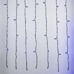 ULD-C2030-240-TBK BLUE IP67 Занавес светодиодный с эффектом мерцания, 3х2м, Соединяемый, 240 светодиодов, Синий свет, Провод черный.