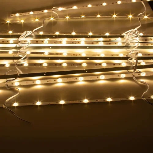 Светодиодная линейка линзованная 2835, 12 led, 24V, 12W, warm white, 170°, IP20, G109 - фото I