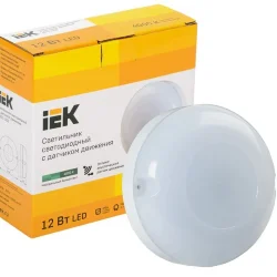 Светильник светодиодный ДПО 1002 12Вт 4000К IP54 с акуст. датчиком IEK LDPO3-1002-012-4000-K01
