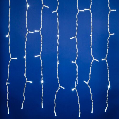 ULD-C1515-160-TWK WHITE IP67 Занавес светодиодный с эффектом мерцания, 1.5х1.5м, Соединяемый, 160 светодиодов, Белый свет, Провод белый. - фото 2