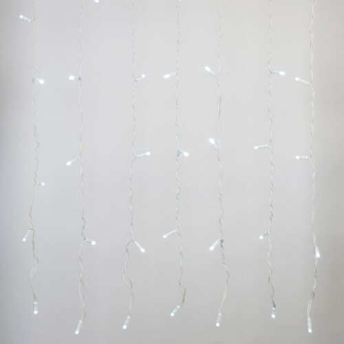 ULD-C1515-160-TWK WHITE IP67 Занавес светодиодный с эффектом мерцания, 1.5х1.5м, Соединяемый, 160 светодиодов, Белый свет, Провод белый. - фото 3