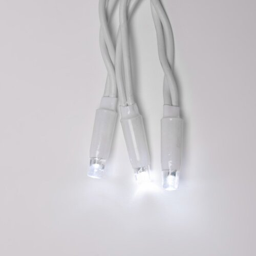 ULD-C1515-160-TWK WHITE IP67 Занавес светодиодный с эффектом мерцания, 1.5х1.5м, Соединяемый, 160 светодиодов, Белый свет, Провод белый. - фото 4