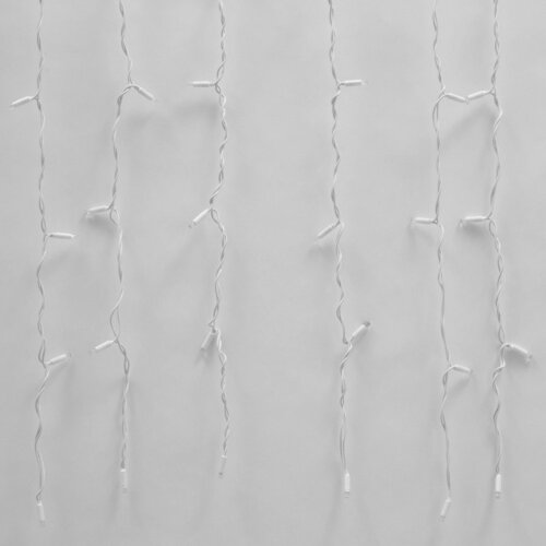 ULD-C1515-160-TWK WHITE IP67 Занавес светодиодный с эффектом мерцания, 1.5х1.5м, Соединяемый, 160 светодиодов, Белый свет, Провод белый. - фото 5