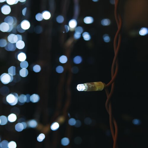 ULD-C1515-160-TWK WHITE IP67 Занавес светодиодный с эффектом мерцания, 1.5х1.5м, Соединяемый, 160 светодиодов, Белый свет, Провод белый. - фото 7