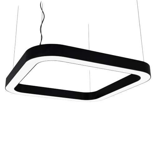 ULO-K12B 40W-4000K-S40 IP40 BLACK Светильник линейный светодиодный подвесной, Квадрат, 40см, Белый свет 4000K, 4400Лм, Алюминий, Цвет чёрный, TM Uniel - фото 1