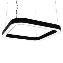 ULO-K12B 40W-4000K-S40 IP40 BLACK Светильник линейный светодиодный подвесной, Квадрат, 40см, Белый свет 4000K, 4400Лм, Алюминий, Цвет чёрный, TM Uniel