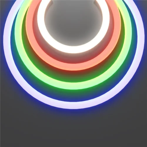 Гибкий неон круглый 360° D25 24В 17,2Вт/м Цветной (RGB) + 4000К IP65 5м (Белый) 20305 - фото 5