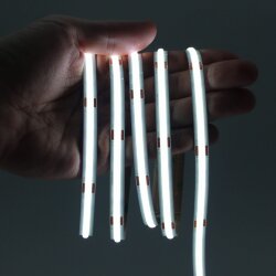 Светодиодная Лента COB 5 метров, 320 диодов/м, 8мм, 6500K, 7.5 Вт/м, 24В