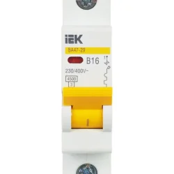 Выключатель автоматический модульный 1п B 16А 4.5кА ВА47-29 KARAT IEK MVA20-1-016-B