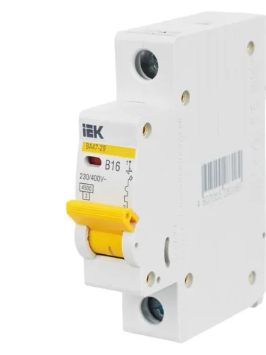 Выключатель автоматический модульный 1п B 16А 4.5кА ВА47-29 KARAT IEK MVA20-1-016-B - фото 8