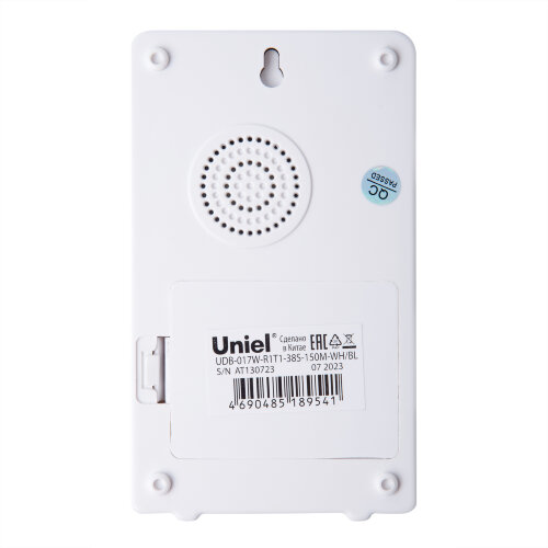 UDB-017W-R1T1-38S-150M-WH-BL Звонок беспроводной, Радиус действия 150м, Белый с черным - фото 6