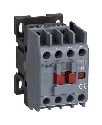 Контактор 9А 230В АС АС3 АС4 1НО+1НЗ КМ-102 DEKraft 21904DEK - фото