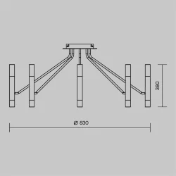 Потолочный светильник Vigo G9х16 (Черный)