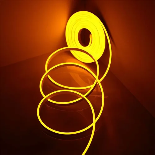 Светодиодный гибкий неон 4.5*13, 12V yellow LB6 (блистер 5м) - фото I