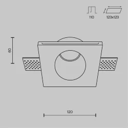 Встраиваемый светильник Gyps Modern GU10 1x35Вт (Белый)