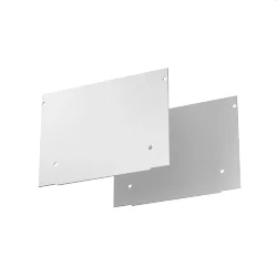 Заглушка декоративная белая - 2шт.+ 8 саморезов для профиля ALM-11681-PL-W-2M (Белый)