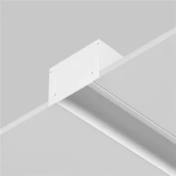 Заглушка декоративная белая - 2шт.+ 8 саморезов для профиля ALM-11681-PL-W-2M (Белый)