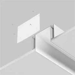 Заглушка декоративная белая - 2шт.+ 8 саморезов для профиля ALM-11681-PL-W-2M (Белый)