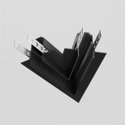 Угол-соединитель 45° Exility встраиваемый под ГКЛ 12,5мм, черный (Черный)