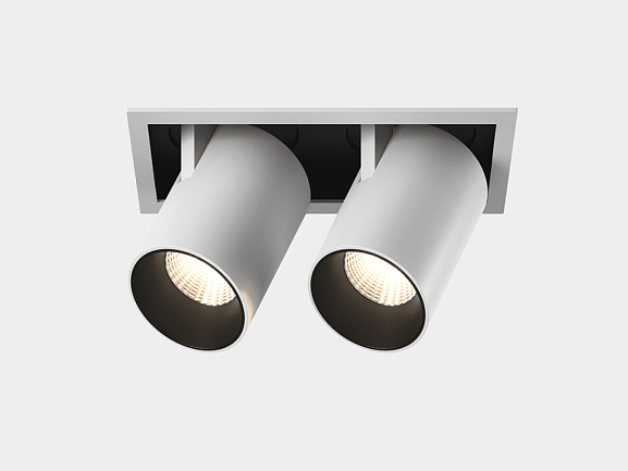 'Светильник светодиодный потолочный встраиваемый поворотно-выдвижной, серия SPL, Ч/Б, 12Вт, IP20, Нейтральный белый (4000К), SPL-SQ2-12-NW - фото