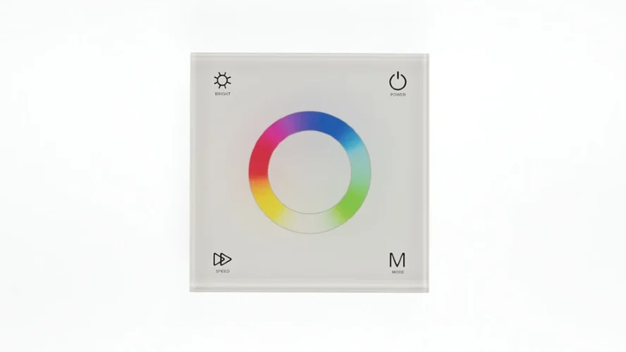 Сенсорная панель T3 White IC45 (12-24V, 3x4A, 3x(48-96), RGB, RF 2.4GHz) - фото I