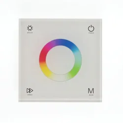 Сенсорная панель T3 White IC45 (12-24V, 3x4A, 3x(48-96), RGB, RF 2.4GHz)