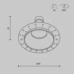 Встраиваемый светильник Пай / Share 1*GU10 10 Вт IP 54 (Черный) DL126-GU10-TRS-B
