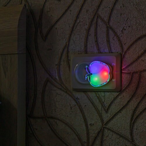 DTL-308-Яблоко-RGB-3LED-0.5W Светильник-ночник, Без выключателя, Блистер - фото 2