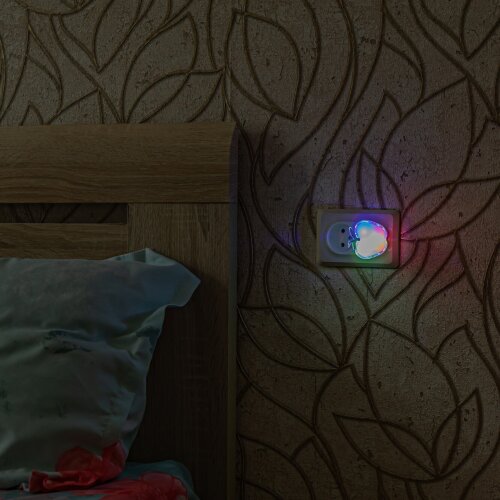 DTL-308-Яблоко-RGB-3LED-0.5W Светильник-ночник, Без выключателя, Блистер - фото 4