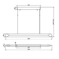 Подвесной светильник Motion 3000К 40Вт (Черный)