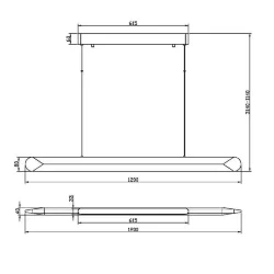 Подвесной светильник Движение / Motion 3000К 40Вт (Черный) MOD276PL-L40B3K