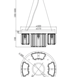 Подвесной светильник Colline G9x4 (Хром)