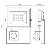 Прожектор светодиодный Elementary 20Вт 6500К IP65 1900лм 175-265В ДО с датчиком движения черн. GAUSS 628511320 - фото 5