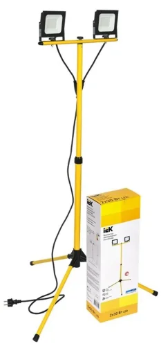 Прожектор светодиодный СДО 06-2х30Ш 6500К IP65 штатив черн. IEK LPDO606-2X030-65-K02 - фото