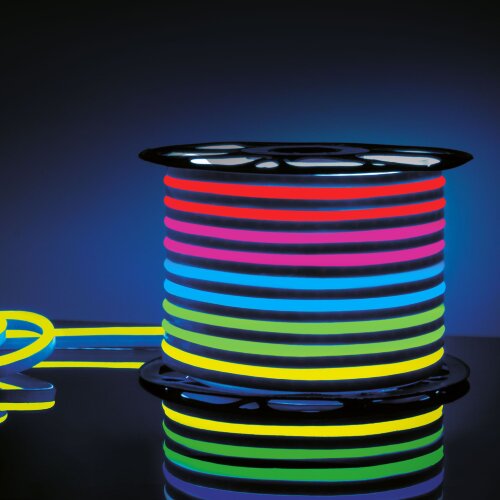 Светодиодный гибкий неон 220&nbsp;В 12&nbsp;Вт/м 80 Led/м 5050 IP67, односторонний RGB, 50 м - фото 1