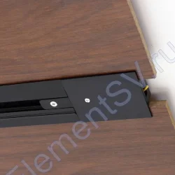 Трек для спотов встраиваемый 2L 2м NX47 (однофазный, 2 провода, черный)