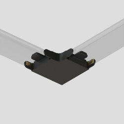 Соединитель угловой 90°, потолок–потолок, для треков Air, серия Base, пластик, чёрный, Denkirs TR5231-BK